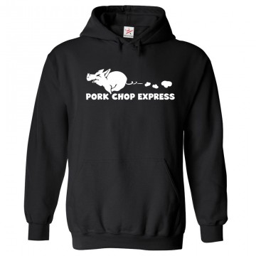 Pork Chop Express Unisex Classic Kids and Adults Pullover Hoodie 									 									 									